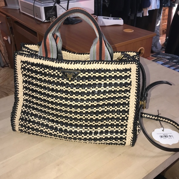 prada woven bag
